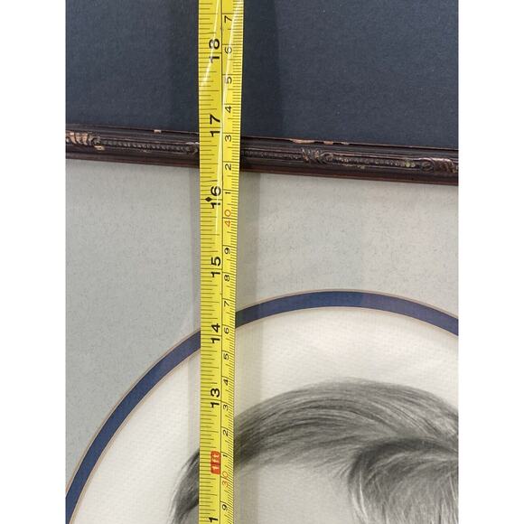 Antique Baby Telephone Photo | 1920s Black White Framed Photography Nursery Art - Picture 8 of 12